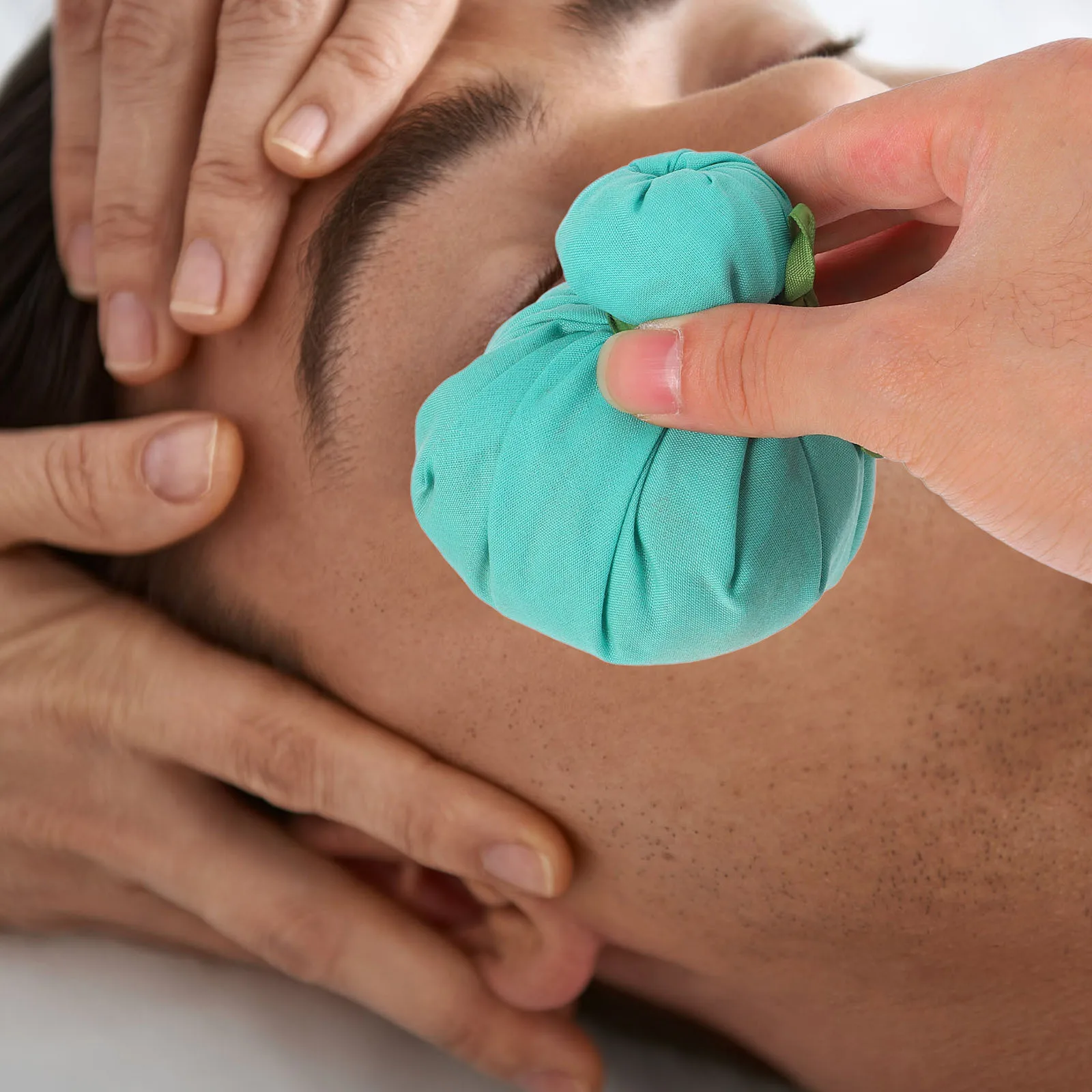 

2Pcs Portable Massage Moxa Ball Hot Compress Bag Warming Heat Therapy Spa Massage Compress Pack Moxa Ball Warming Bag