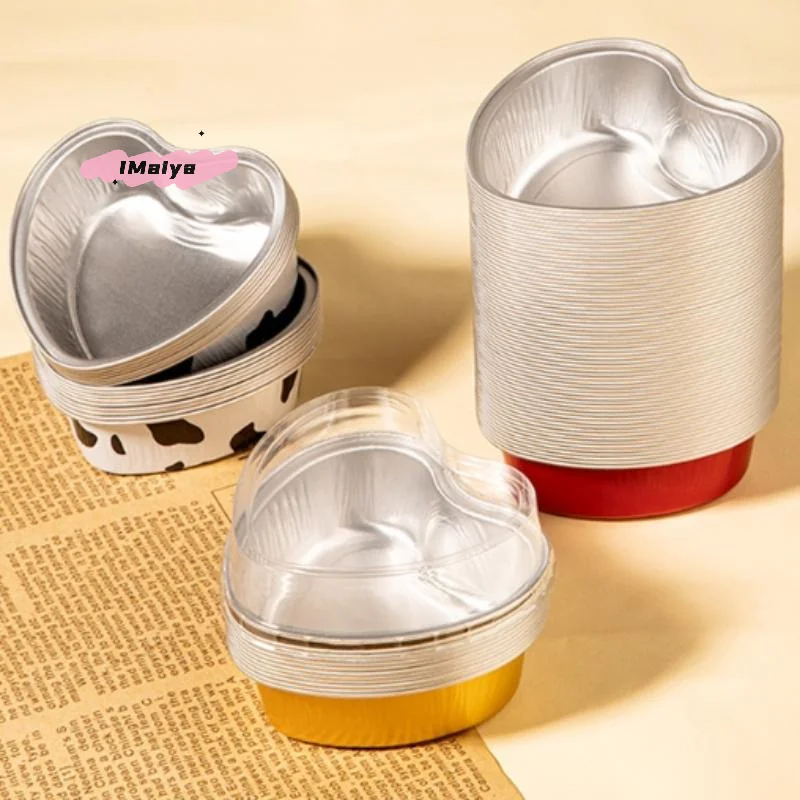 Mini Antihaft-Kuchenbecher aus Aluminiumfolie, Cupcake-Förmchen, Backförmchen, Hüllen, Muffin-Boxen für Pudding, Dessert, Küchenutensilien