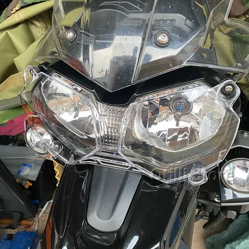 Imagen 2 del producto Protector de faro acrílico para motocicleta, cubierta protectora para luz, compatible con Tiger 800, 1200, XCX, XRX, Explorer 1215, nuevo