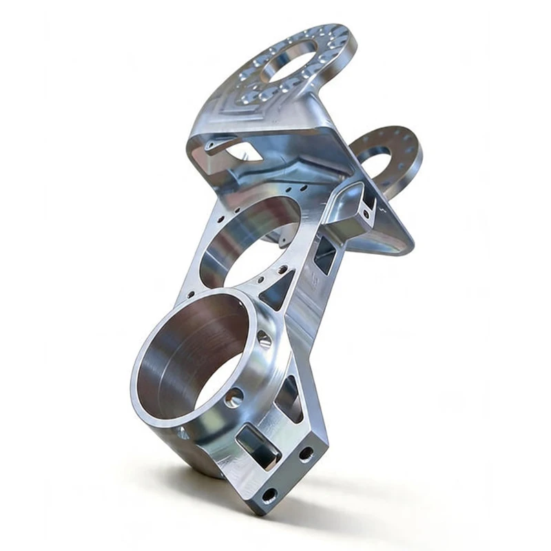 Custom 5-Axis CNC Machined 6061 Aluminum Robot Arm Bracket Lightweight Hollow Equipment Joint Support Frame