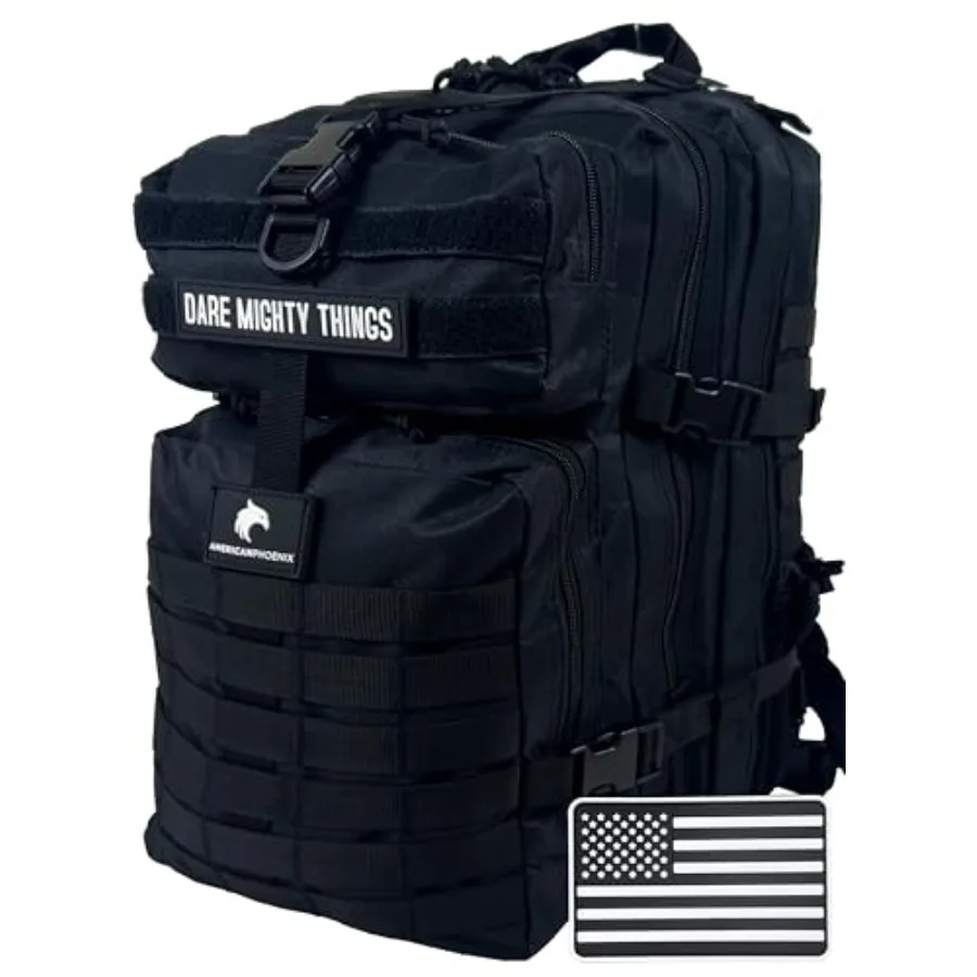 

45L Elite Tactical Backpack 3X Stronger Work and Military Backpack Water Resistant and Heavy Duty 3 Day MOLLE Bug Out Bag