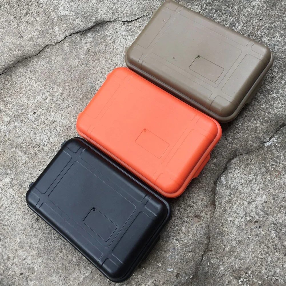 Outdoor Survival Box Container Portable Plastic Survival Case Waterproof Shockproof for Camping Hiking Boating