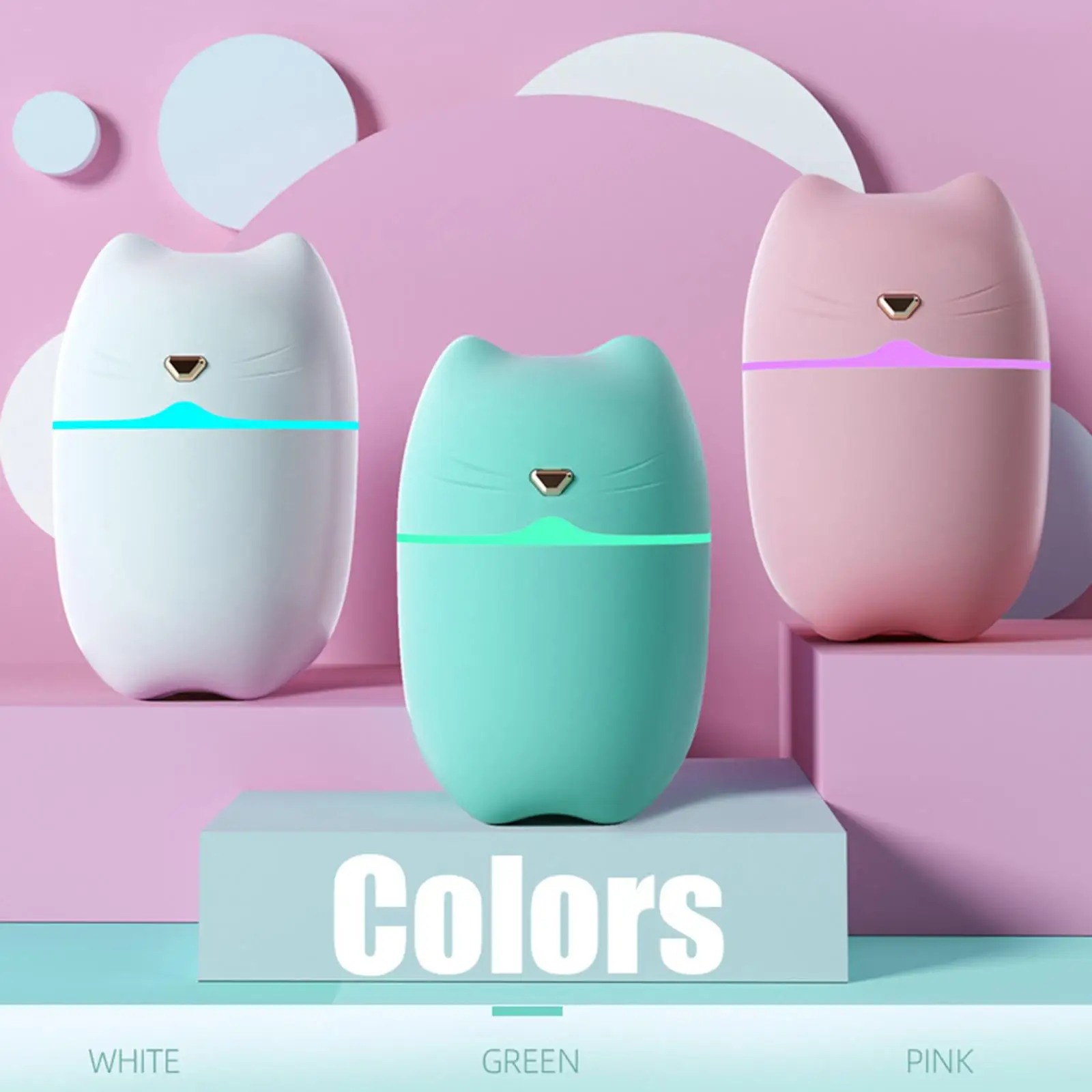 เดสก์ท็อป Cat Design แบบพกพา Air Humidifier Aroma Diffuser สําหรับห้องนอนเด็กบ้าน