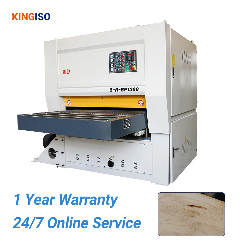 KINGISO Industrial Floor Door Board Profile Wood Wide Drum Belt Planer Sander MDF Plywood Veneer Sanding Machine Price