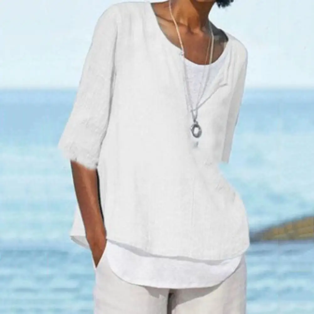 

Blouses And Tops V-neck Half Sleeve Thin Women Shirt Breathable Solid Color Retro Casual Shirt Top Streetwear Women Shirts