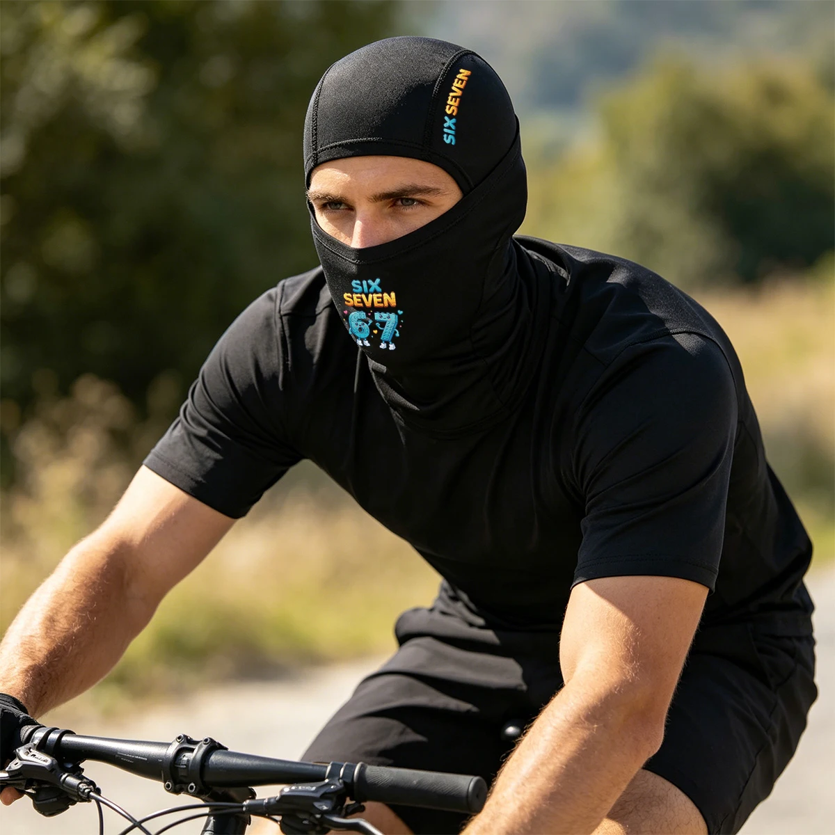 1/2/3/4/5 PC breathable elastic Balaclava, with six or seven prints, men's and women's fashionable sports face mask