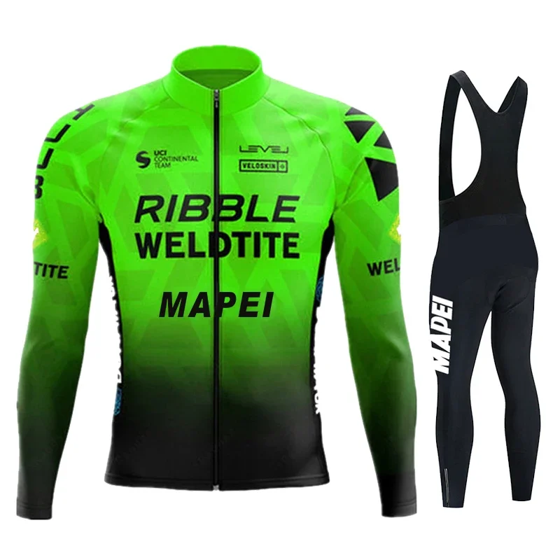 

Team Autumn MAPEIful Cycling Jersey Set Bicycle Sportwear Set Uniform Ropa Ciclismo Road Bike Clothing Bicicleta Long Bib Pants