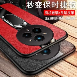 Case For Realme 14 Pro Plus Case Magnetic Ring Phone Cover For Oppo Realme 14 Pro + 5G  Luxury Leather Shell Silicone Bumper