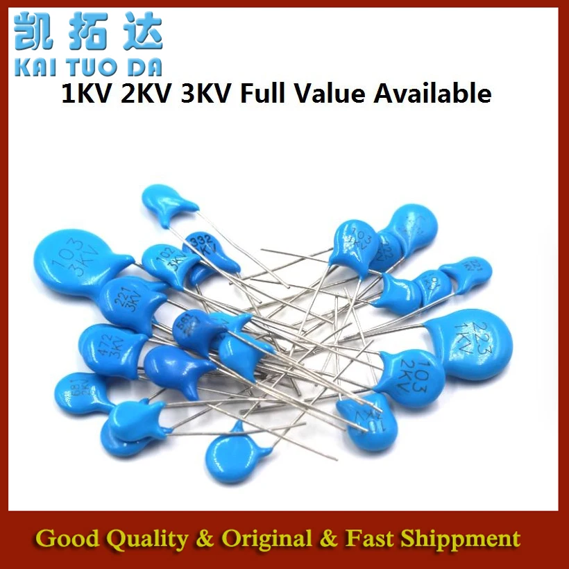 20PCS  2000V  472 4.7NF/682 6.8NF/223 22NF/822 High Voltage Ceramic Capacitor 2KV 8.2NF 2KV472 2KV682 2KV223 2KV822