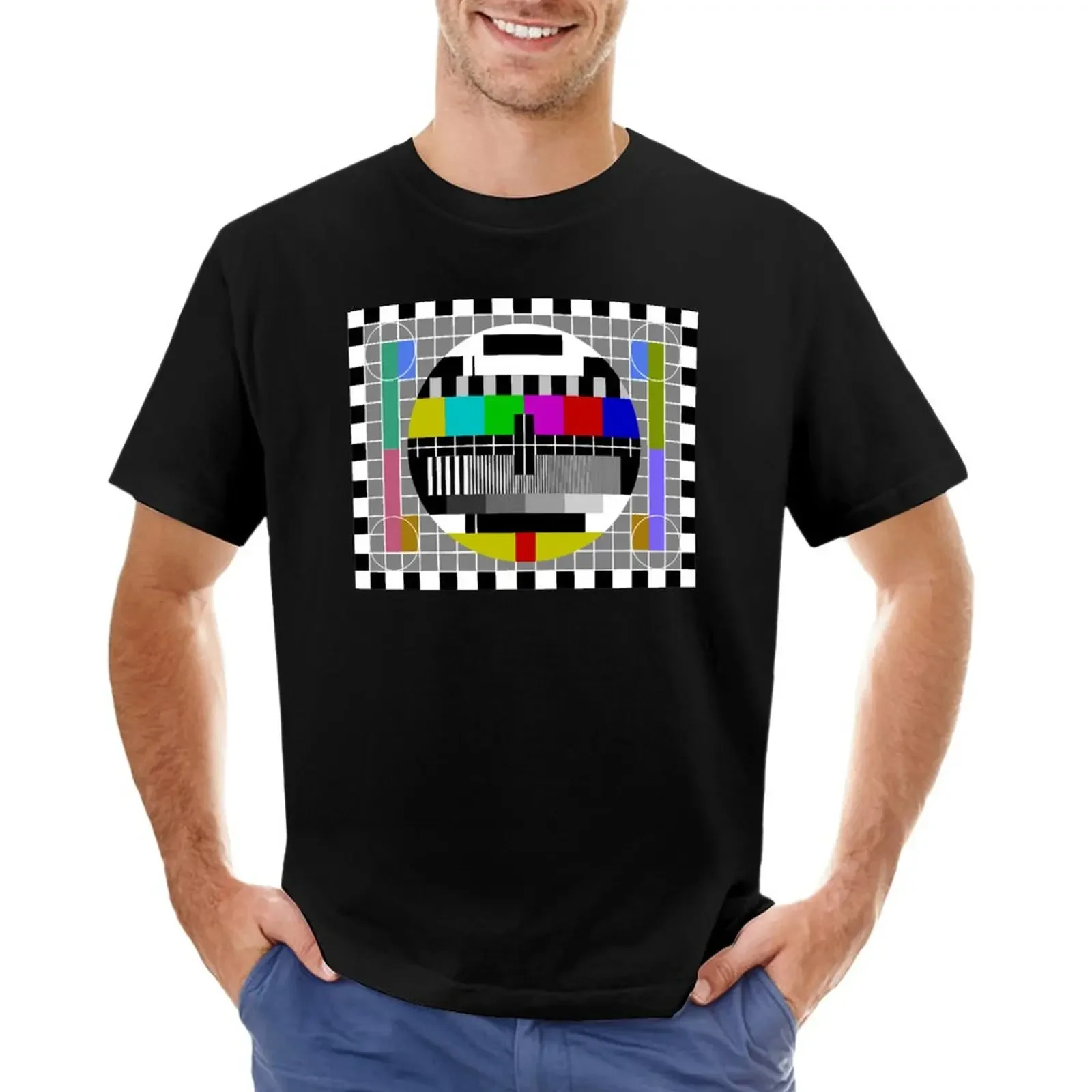 TV Test Pattern T-Shirt vintage clothes graphics quick-drying plain t shirts men