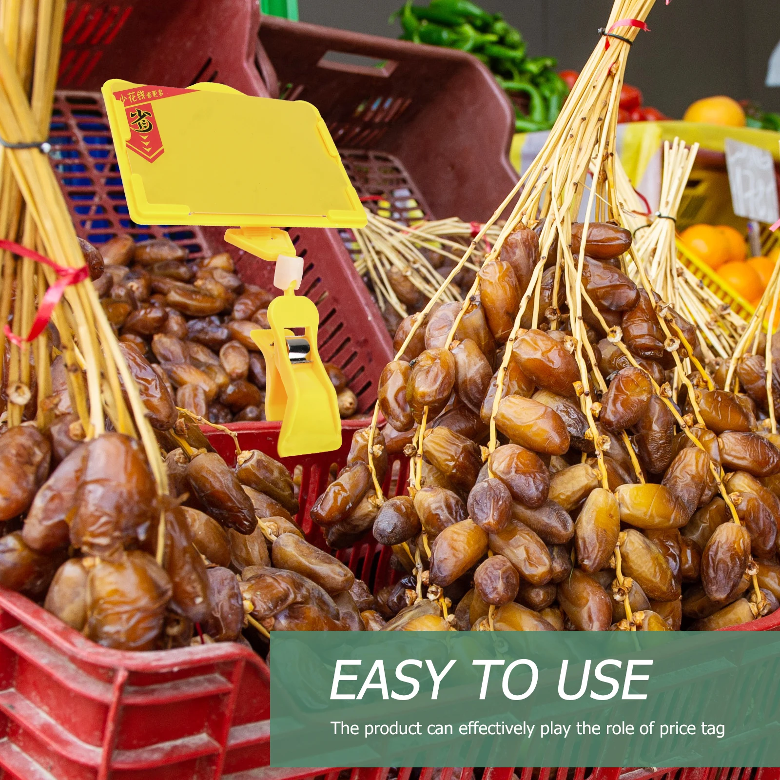 2 Pcs Price Tag Holder Food Sign Label Rack Display Stand Practical Dispaly Metallic Line Name Clip