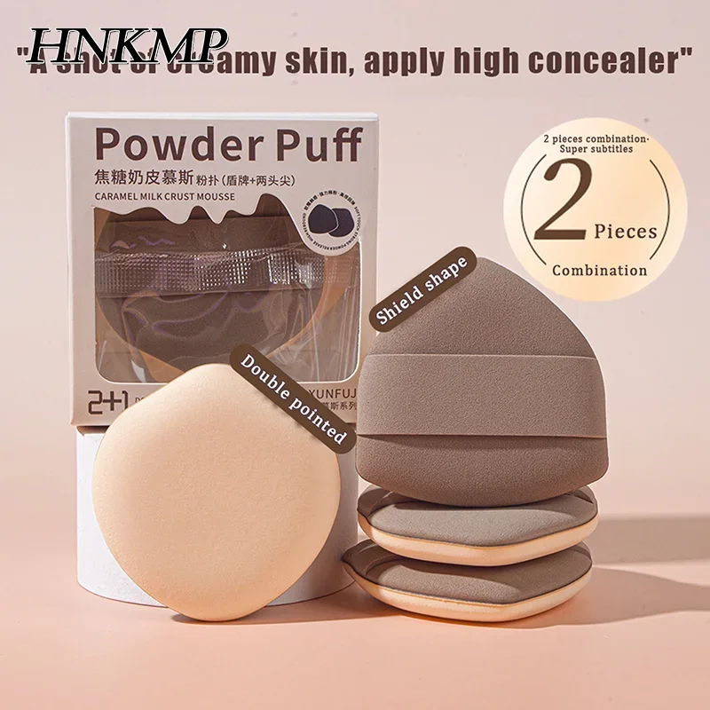 1/2 pçs almofada de ar puff maquiagem liquidificador esponjas para fundação pó corretivo detalhe compõem aplicador ferramenta beleza cosmética