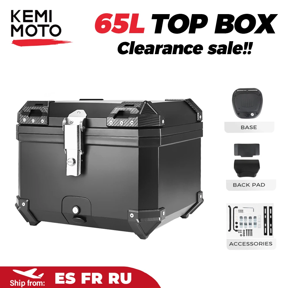 

65L Motorcycle Helmet Box Universal Top Tail Rear Luggage Storage Tool Cases Lock For BMW R1200GS R1250GS R1200GS 1200 GS LC ADV