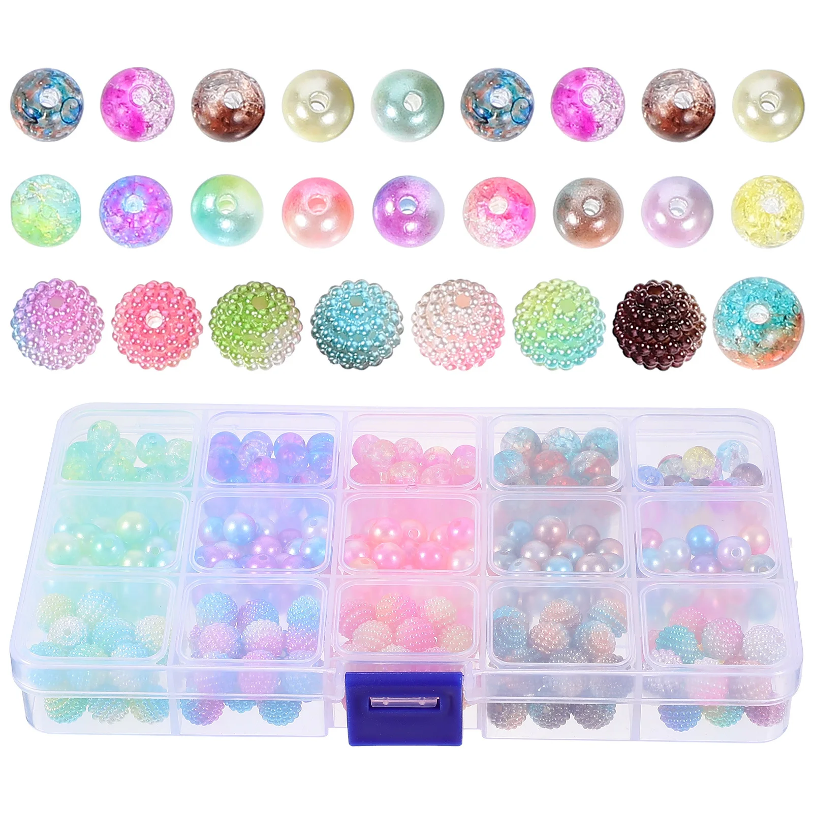 

1 Box Acrylic Faux Pearl Beads Jewelry Spacer Beads for DIY Necklace Bracelet Making Accessories Jewelry Making Kit