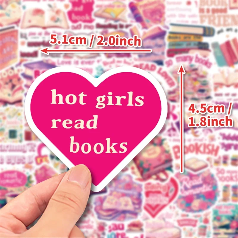 10/30/50PCS Kawaii Pink Book PVC Sticker Aesthetic Decoration Scrapbooking Stationery Children's Hand Accounting Tools Supplies