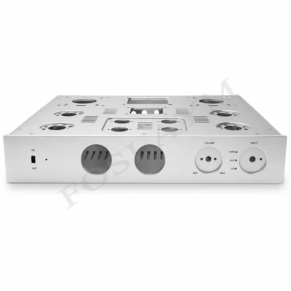 FOSI AYM 415x330x70mm Full Aluminum Amplifier Chassis VU Meter  KT88 EL34 EL84 Vacuum Tube Amplifier Enclosure Audio DIY Case - view 5