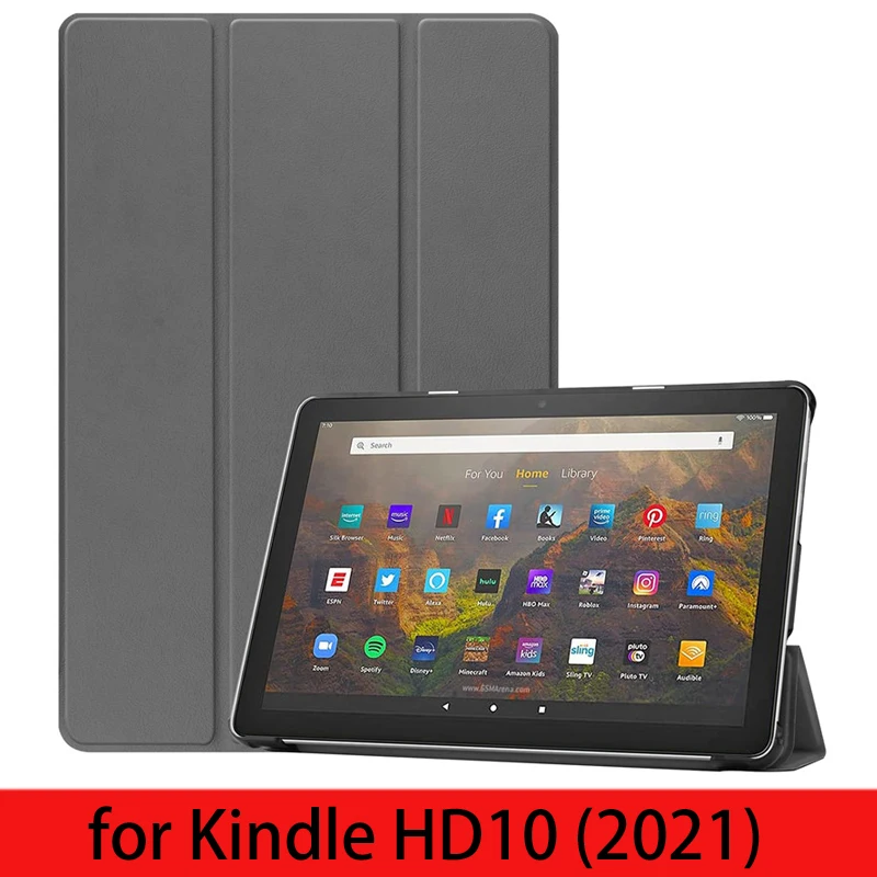 Dla Amazon Kindle Fire HD10 i 10plus (2021) złożyć obudowa z podstawką etui na Tablet PC