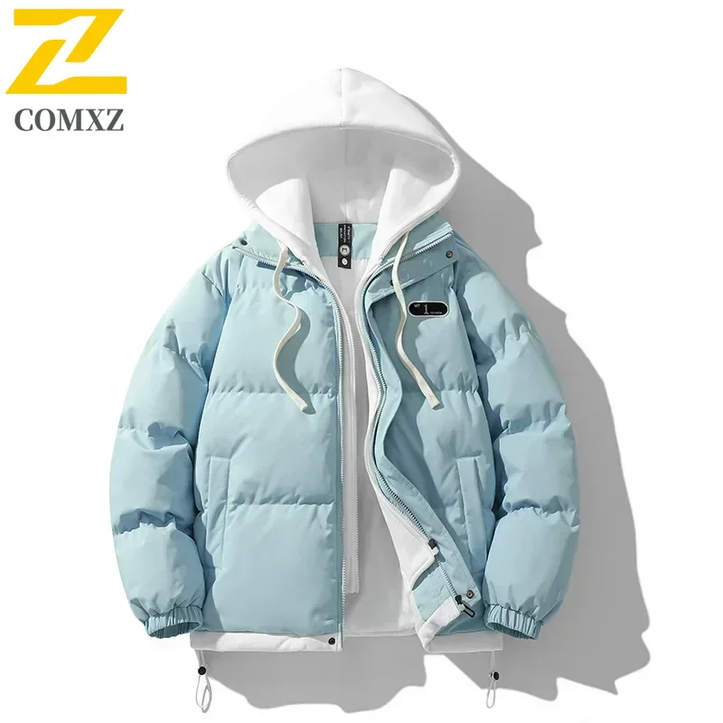 2025 New Winter Jacket Mens Womens Korean Student Thickened Warm Cotton Padded Coat Outdoor Ski Suit Windproof Puffer Jacket Ski