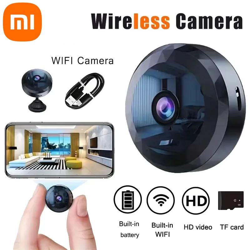 

Беспроводная мини-камера безопасности Xiaomi Wi-Fi 1080P HD домашняя камера с перезаряжаемой батареей камера обнаружения движения ночного видения