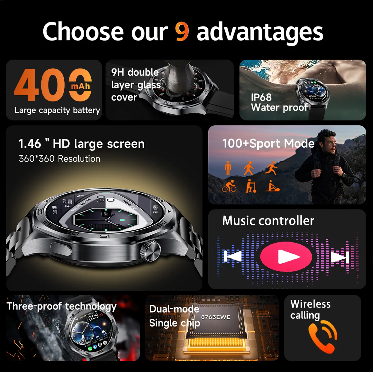 2026 ใหม่ สมาร์ทวอทช์สำหรับกิจ - Outdoor Sport Smart Watch บทวิจารณ์และราคา
