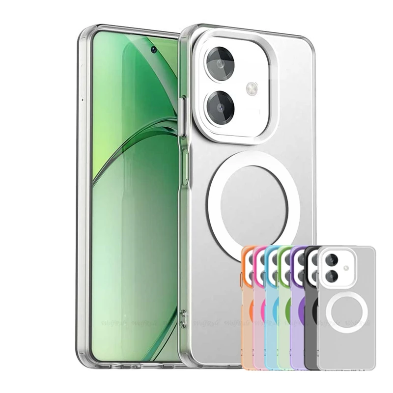 For OPPO A40 Case Cover OPPO A40 Capas New Shockproof Armor Transparent Wireless Charging Annular Magnetic Matte Fundas OPPO A40