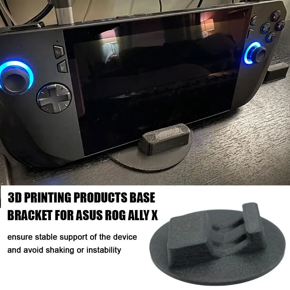 3D Printing Base Bracket For Asus ROG Ally X Black Game Console Base Bracket Black Support Heat Dissipation And Cable Stora E0J1