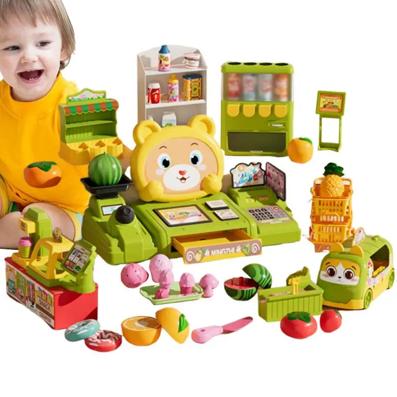 

Cash Register For Kids Creative Cash Register Toy Fake Cash Register Toddler Register Playset Cute Supermarket Checkout Toy For
