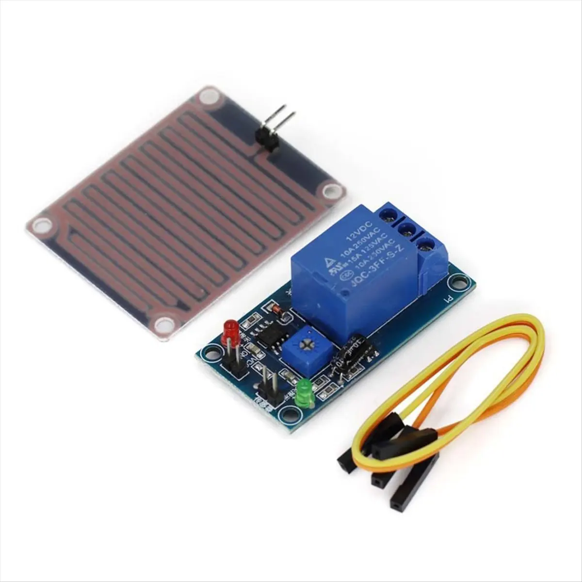 A64I Rain Sensor Relay 12V Raindrops Controller Module Weather Monitoring Plant Leaf Humidity Sensor Adjustable Sensitivity