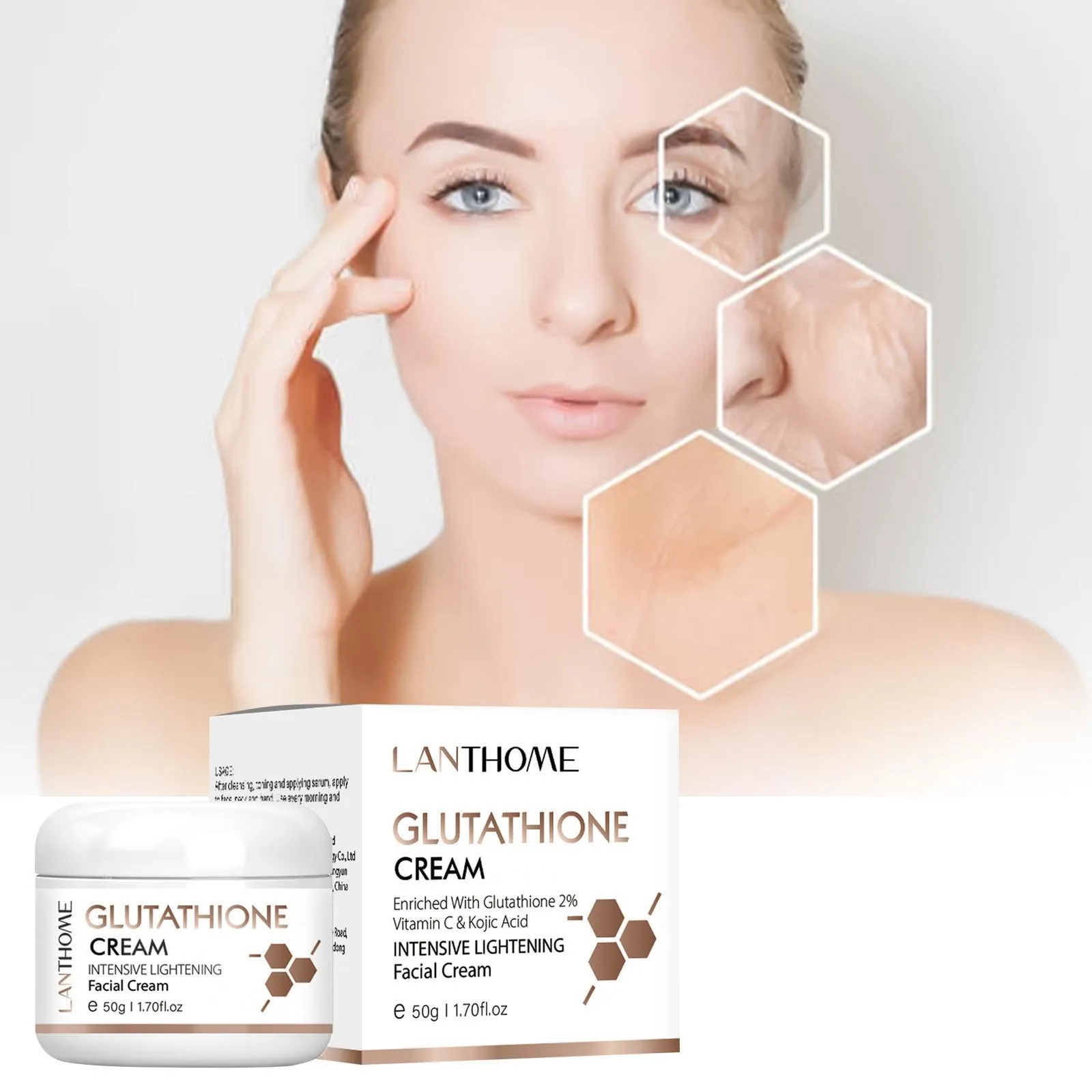 Glutathione Comprime Brightening Creams Brightens And Nourishes Dark Spots 50ml