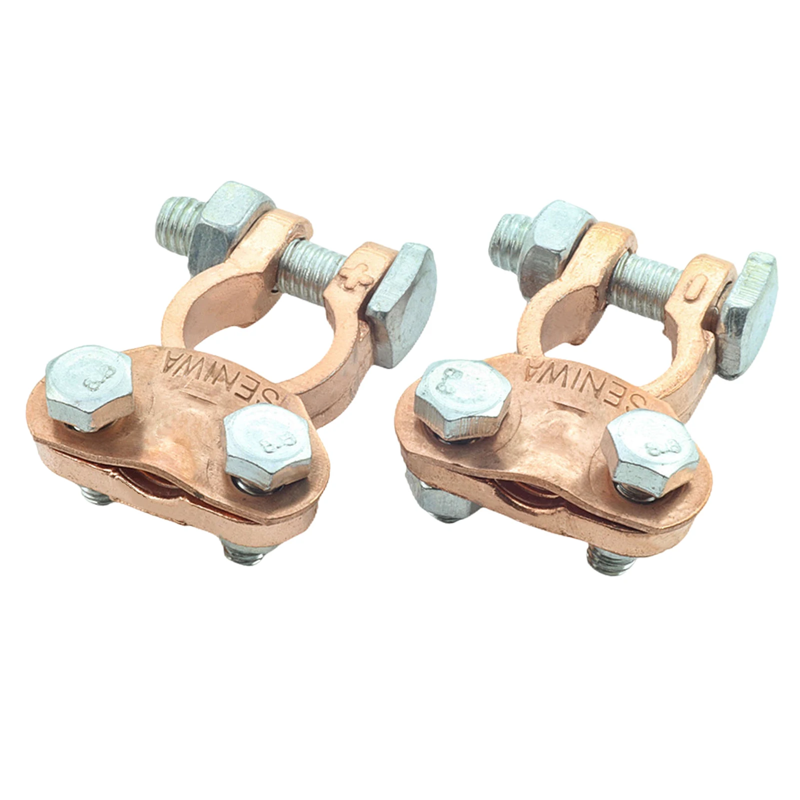 1 Pair Car Battery Terminal Clip | Solid Brass Clamps Connectors Quick Release For Motorbike Car Truck Caravan Car Accessories