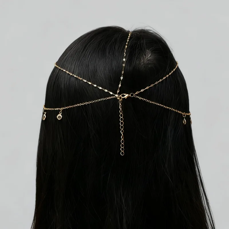 

1/2 шт. элегантная цепочка на голову с кристаллами, блестящая свадебная цепочка на лоб, серебряные кисточки, головной убор, головные уборы для женщин, свадебный аксессуар для волос