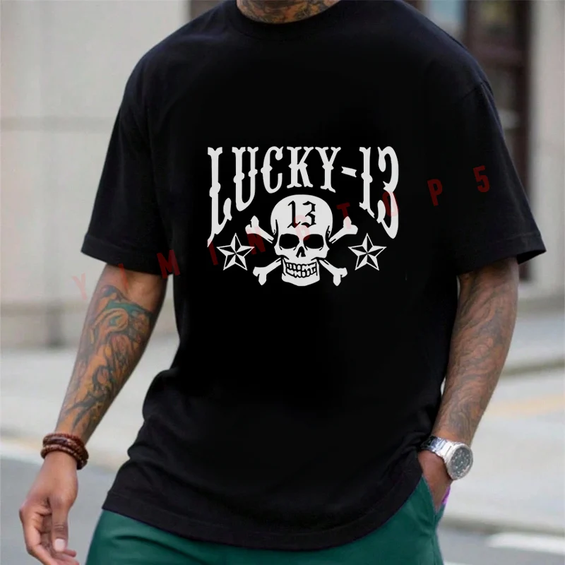 

Gothic Pirate Skull And Bones Cotton Men's Moto T-shirt Fashion Casual Summer Comfortable Short Sleeve Tops