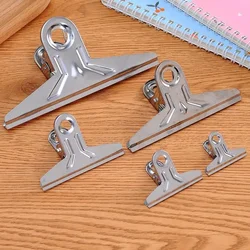 1-5 Pcs Bag Clips Stainless Steel File Food Folders Organizer Plus Size School Stationery Supplies Kitchen Essentials 5 Sizes