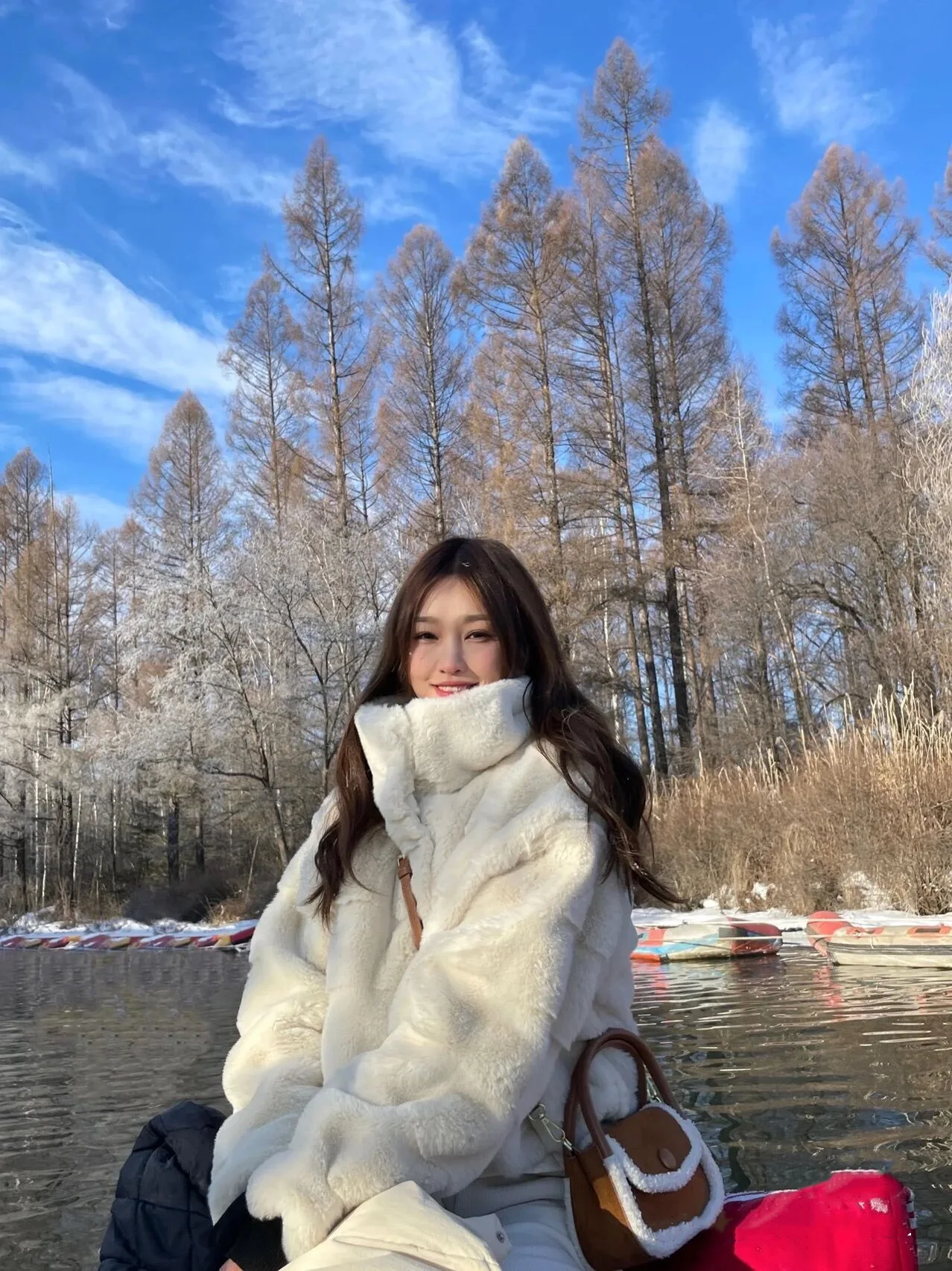 شيك ستريت هوت بنات 2026 شتاء جديد تقليد فرو المنك فو سترة المرأة غامض التلبيب طوق الثعلب معطف فرو ملابس خارجية سميكة الدافئة #6