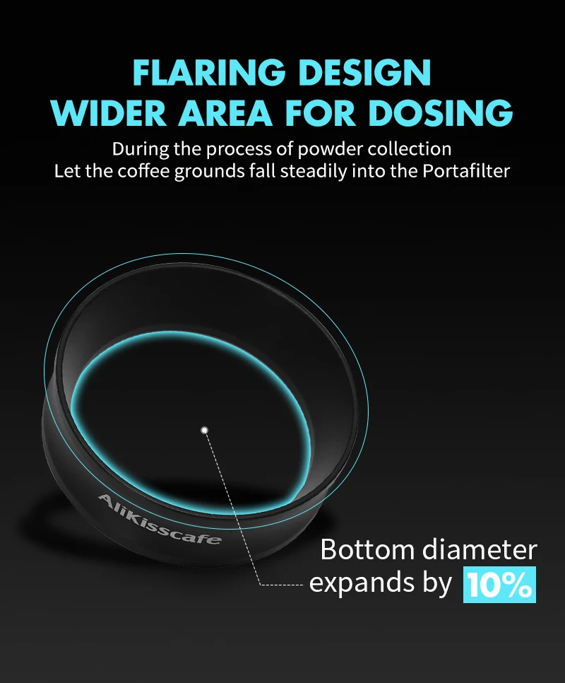 AliKisscafe Kaffee Dosierung Ring Trichter 51MM 54MM 58MM Magnetische Für Delonghi Breville Siebträger Espresso Zubehör barista Werkzeuge – Detail 6