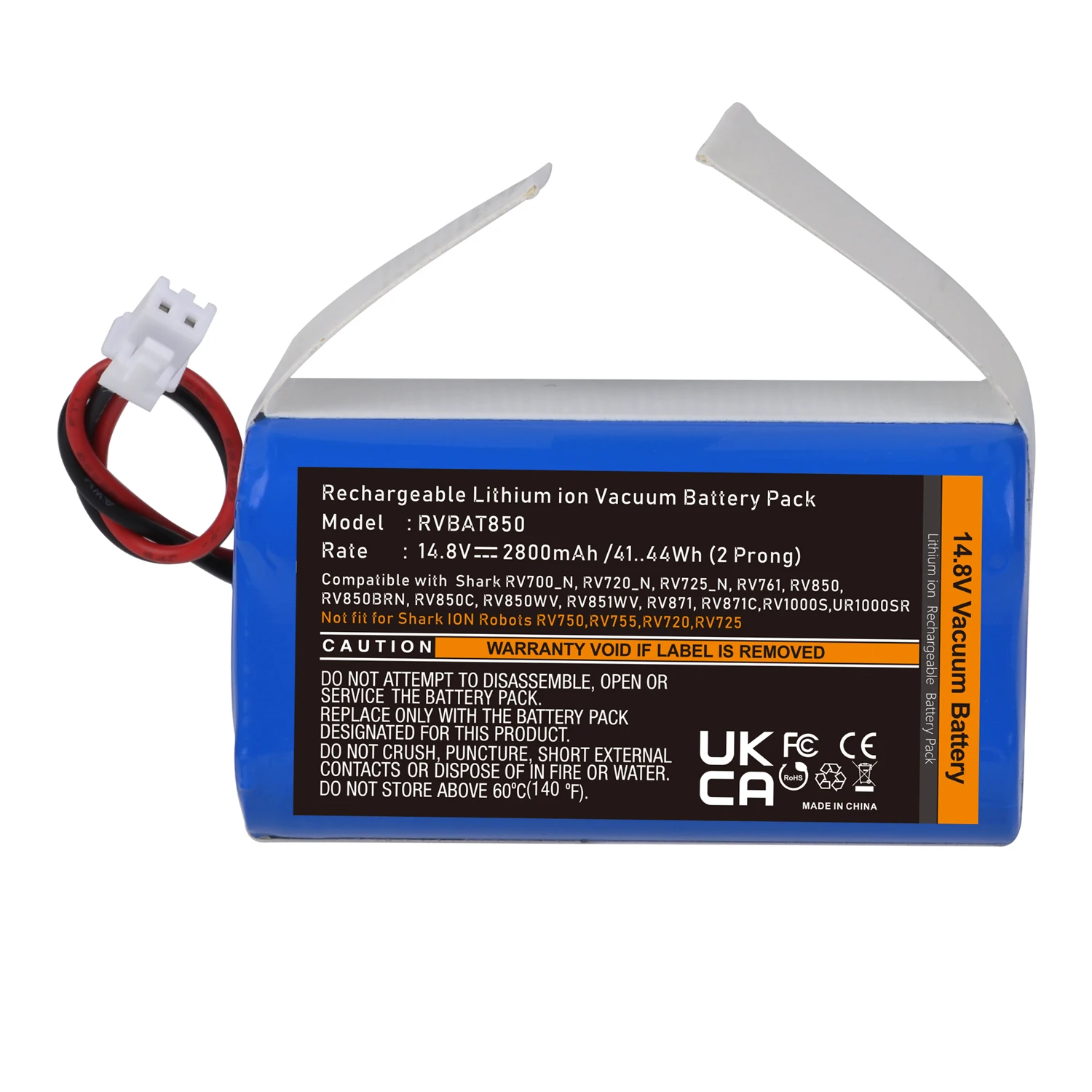 Batmax 14.8V RVBAT850 Battery for Shark Ion Robot RVBAT850 RV850,RV850C, RV850WV, RV851WV, RV850BRN, RV871,RV871C, RV700_N, RV72