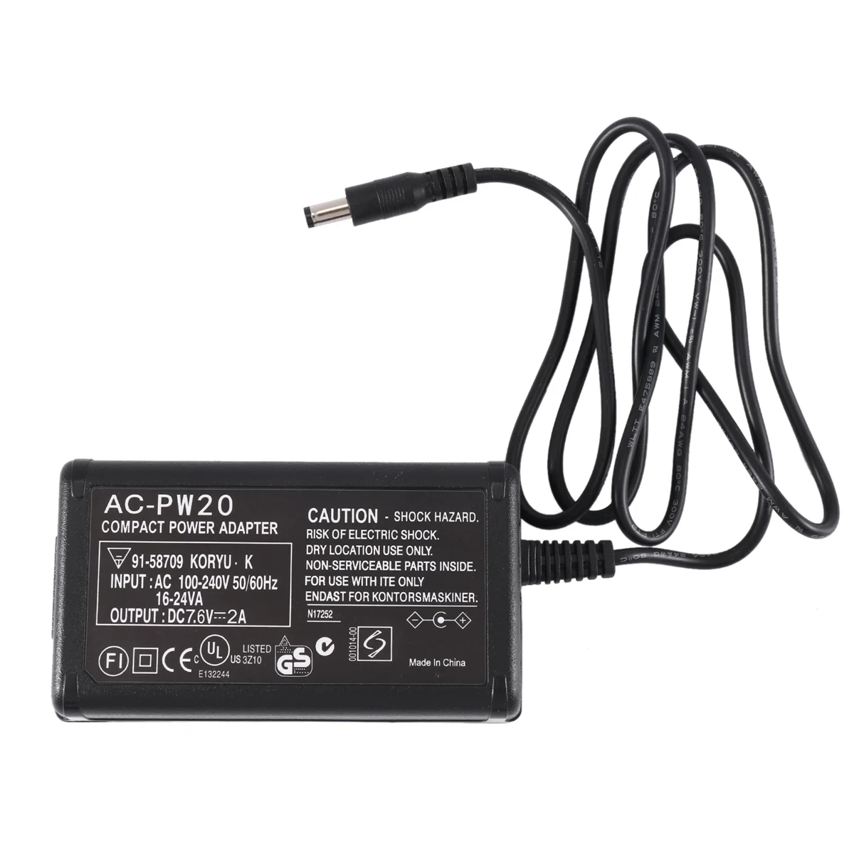 AT87-Suitable for Sony NEX Micro-Single External Power Adapter AC-PW20 Charger 3-Piece Set-US Plug