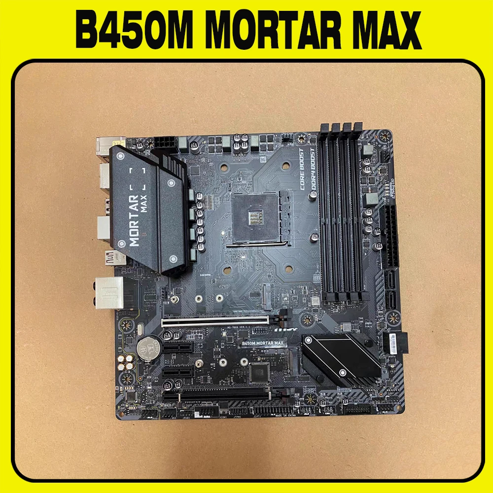 B450M MORTAR MAX AM4 motherboard AMD B450 4 x DDR4 128GB M.2 PCIe 3.0