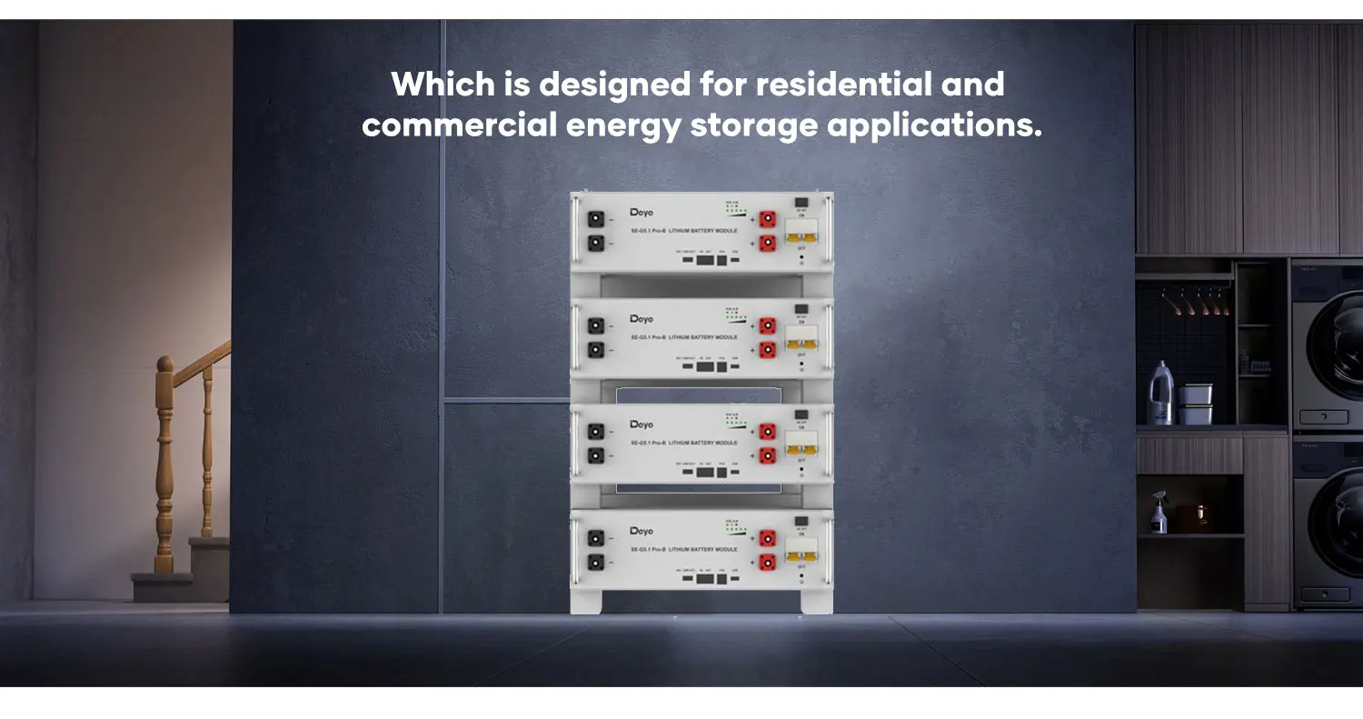 Deye Lithium Battery SE-G5.1Pro-B 51.2V 100AH Home Use Rack Mount Powerwall low voltage LiFePO4 battery