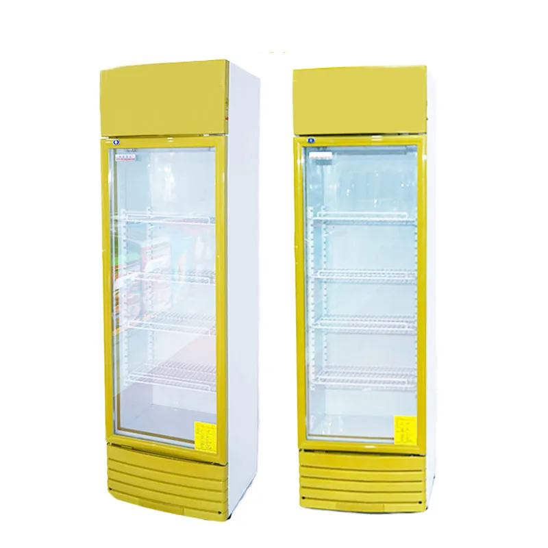 Refrigerador Comercial Vertical com Porta de Vidro Única, Resfriamento por Ventilador, Certificado CE ERP