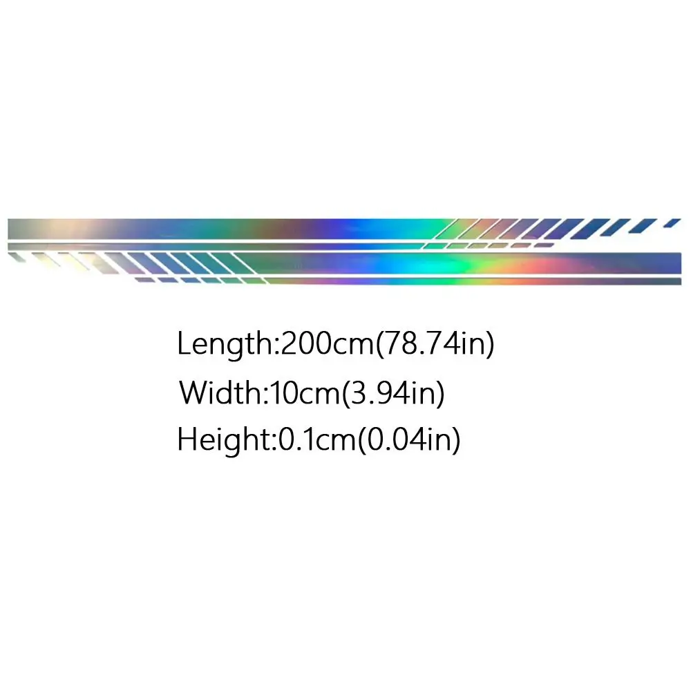2 Stück PVC Auto-Seitendekor Universelle Coole Autotür-Streifen Mehrfarbiger Sport-Stil Rennstreifen Grafik-Aufkleber Offroad – Detail 1