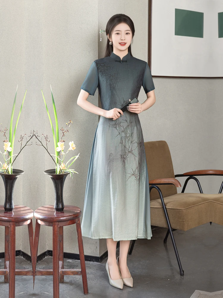 

Новая тонкая однослойная женская одежда в китайском стиле для женщин среднего возраста, весна-лето