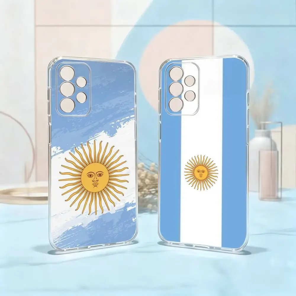Argentina Sun May Flag  Phone Case Transparent Silicone Soft For Samsung S25,S24,S21,S22,S23,S30,Ultra,S20,Plus,Fe Gift