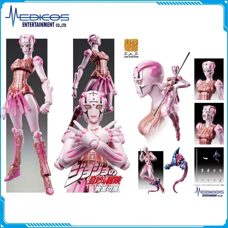 

Original MEDICOS-E JOJO'S BIZARRE ADVENTURE Golden Wind Spice Girl PVC Action Fiqures Active Joints Collectible Complete Model