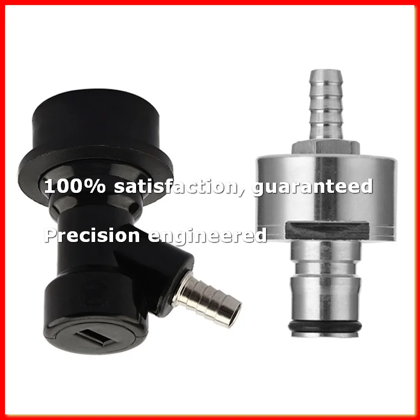 2PackX(Beer Brewing Carbonation Cap with 5/16Inch Barb Ball Lock Disconnect Set,Fit Soda Beer Most of Drink PET Bottles)