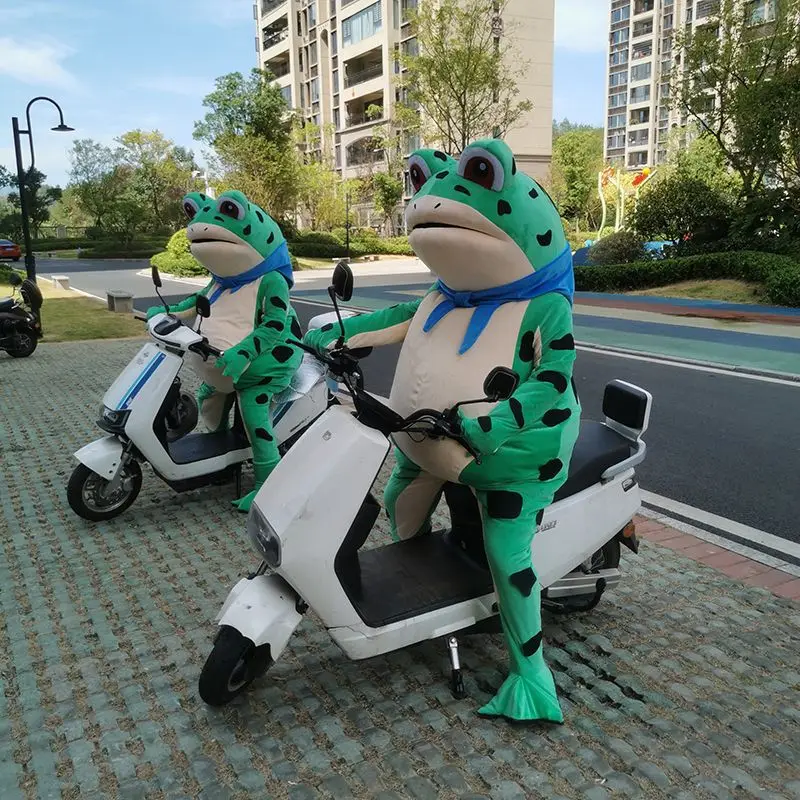 Costume drôle de mascotte de grenouille de beurre, vêtements d'anime de bande dessinée de propagande, Halloween adulte, fêtes de Pâques