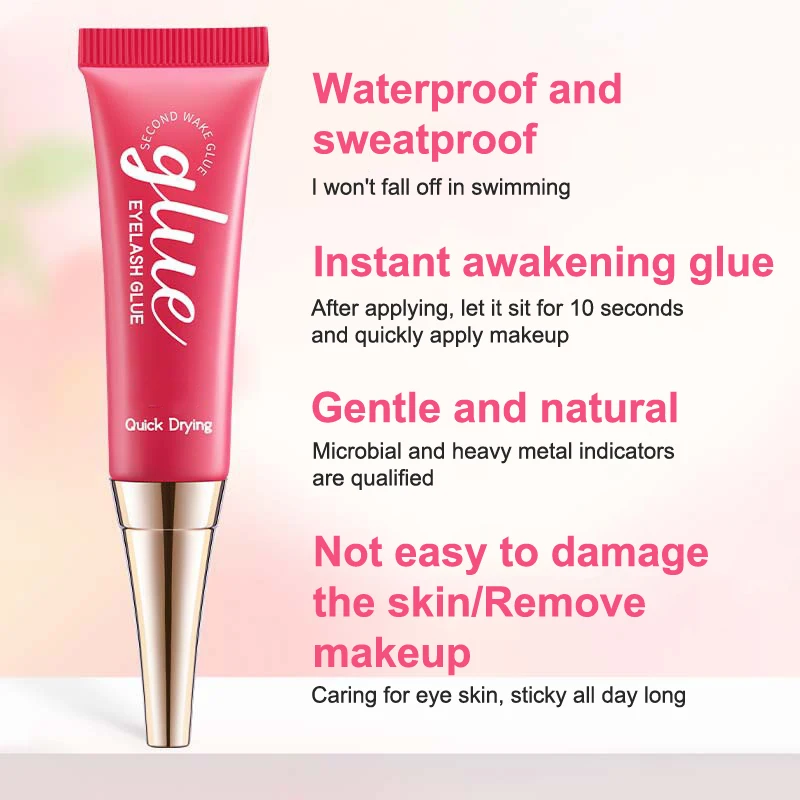 12g False Eyelash Extension Glue Waterproof Fast Dry Long Lasting Strong No Irritation Transparent Eyelash Extension Primer Tool