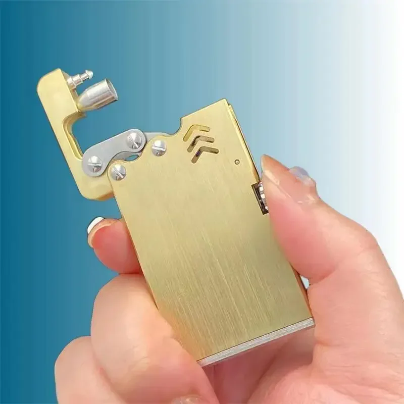 Handmade Brass Sixth Generation Automatic Ignition Mechanical Armored Dragon Tongue Lighter One-click Ejection Kerosene Lighter