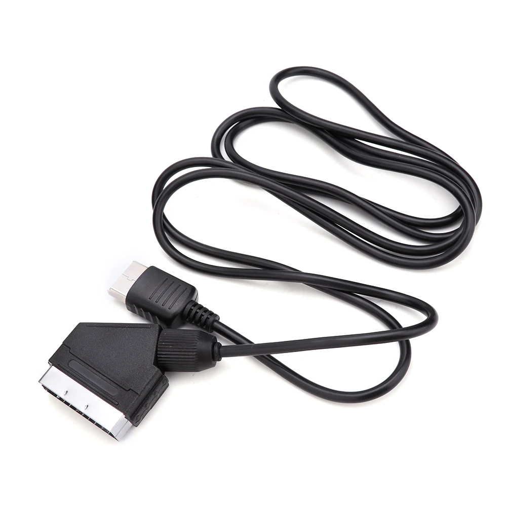 RGB Scart Cable1.8m SCART Cable TV AV Lead Real RGB Scart Cable Game replace connect cable 6ft for SEGA Dreamcast DC