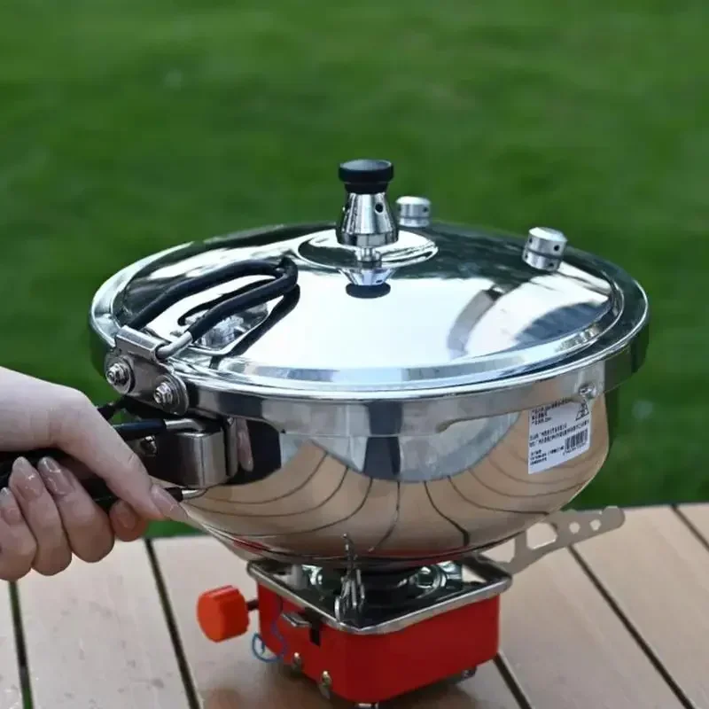 ez Petit Autocuiseur Camping en Acier Inoxydable, Marmite Haute Pression avec Valve M4guard,